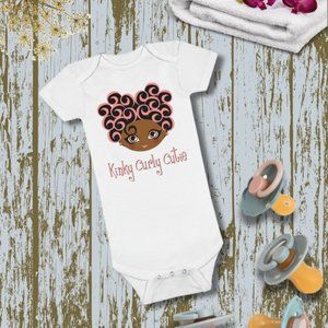 Kinky Curly Cutie Onesie® Organic Baby Bodysuit